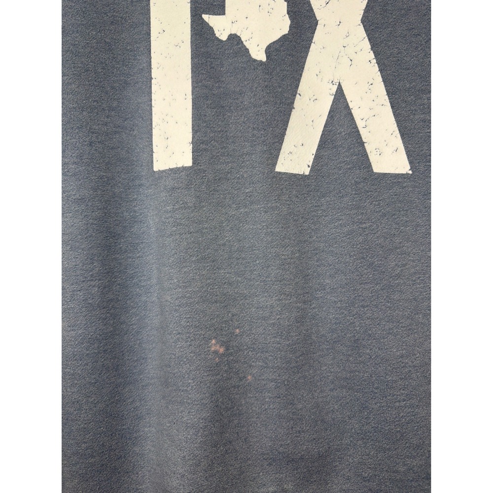 Burlebo Sweatshirt Women Large Blue Distressed Texas TX Graphic Flawed* - Picture 3 of 8